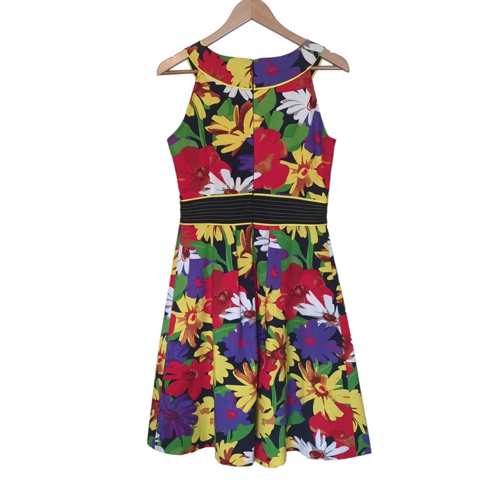 Joseph Ribkoff Colourful Floral Fit N Flare Midi Dress - Picture 8 of 12